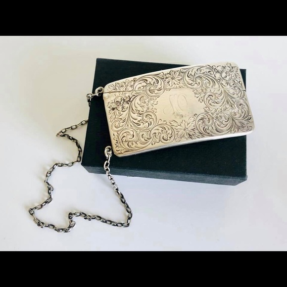 Antique Sterling Calling Card Case - Picture 2 of 6